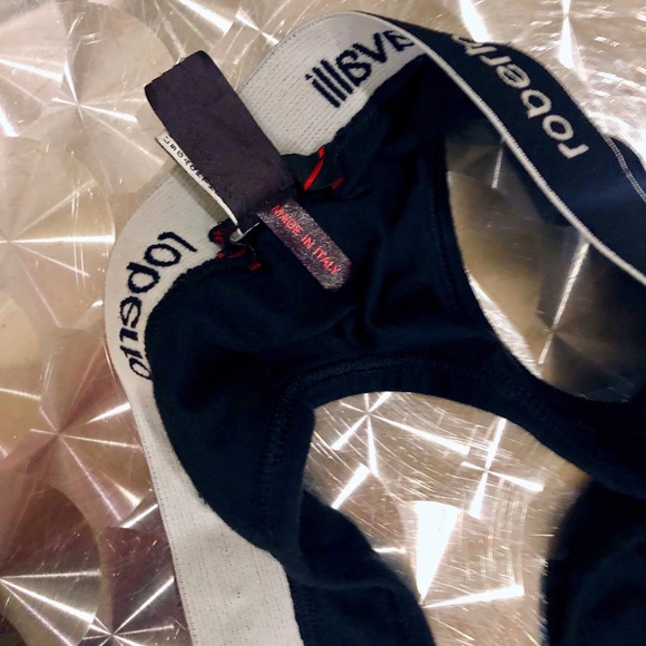 Men's Authentic Roberto Cavalli Black Thong Brief - Picture 8 of 9